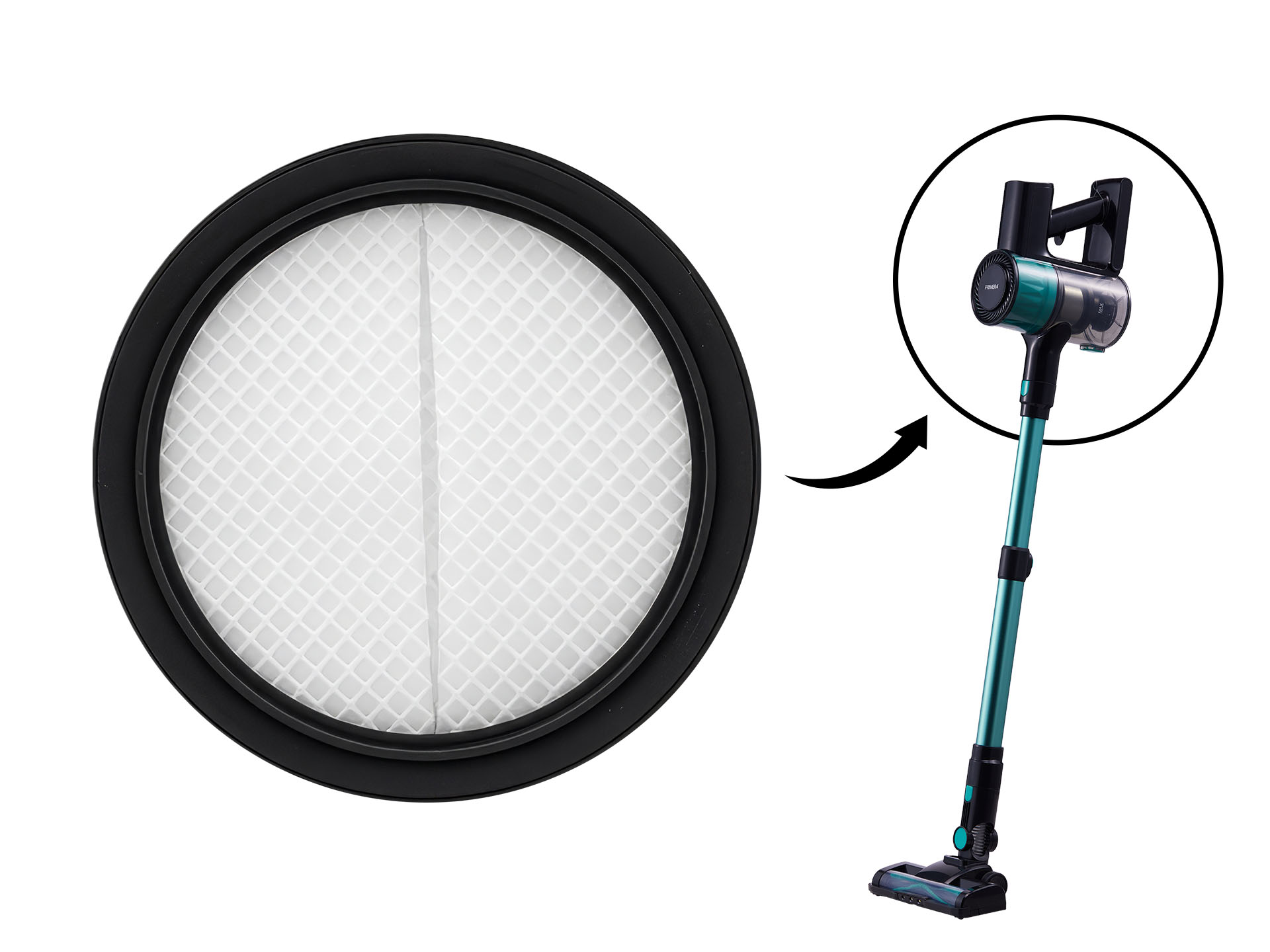 Náhradní filtr pro tyčový vysavač Primera Cyclonic 2v1 Pro
